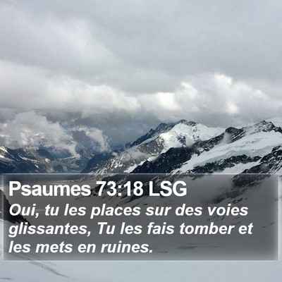 Psaumes 73:18 LSG Bible Verse Image