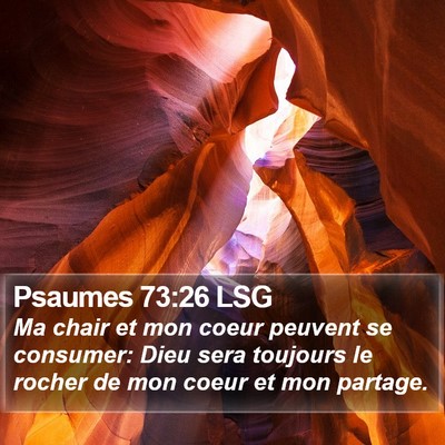 Psaumes 73:26 LSG Bible Verse Image