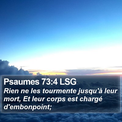 Psaumes 73:4 LSG Bible Verse Image