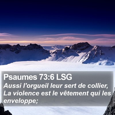 Psaumes 73:6 LSG Bible Verse Image