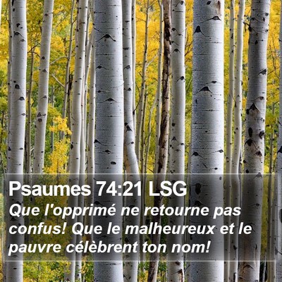 Psaumes 74:21 LSG Bible Verse Image