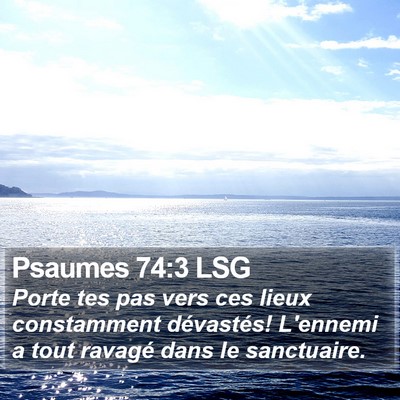 Psaumes 74:3 LSG Bible Verse Image