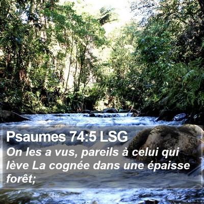Psaumes 74:5 LSG Bible Verse Image