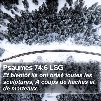 Psaumes 74:6 LSG Bible Verse Image
