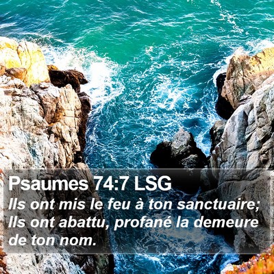 Psaumes 74:7 LSG Bible Verse Image