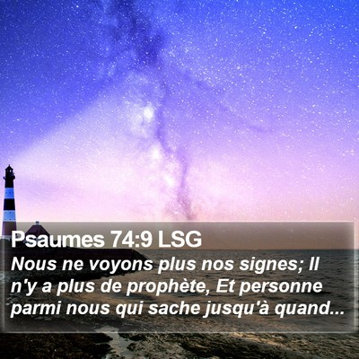 Psaumes 74:9 LSG Bible Verse Image