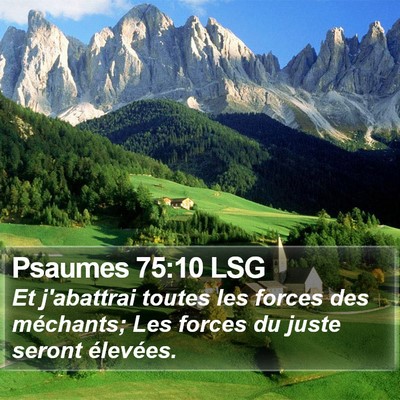 Psaumes 75:10 LSG Bible Verse Image