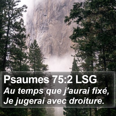 Psaumes 75:2 LSG Bible Verse Image