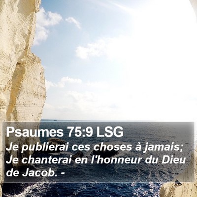 Psaumes 75:9 LSG Bible Verse Image