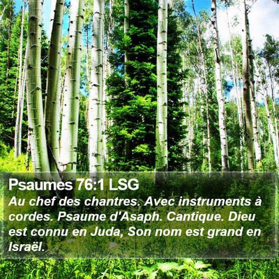 Psaumes 76:1 LSG Bible Verse Image