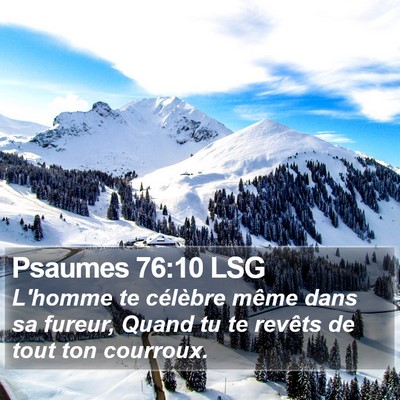 Psaumes 76:10 LSG Bible Verse Image