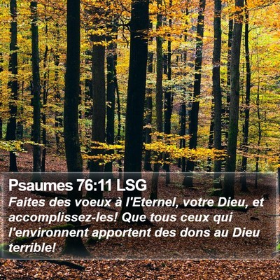 Psaumes 76:11 LSG Bible Verse Image