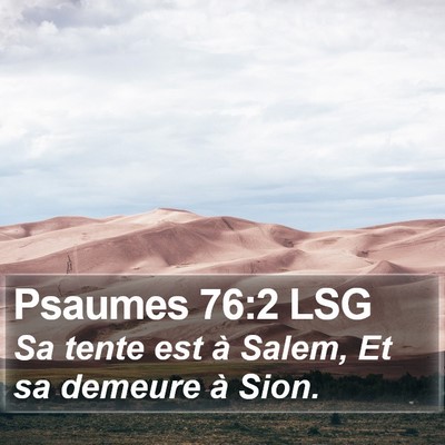 Psaumes 76:2 LSG Bible Verse Image