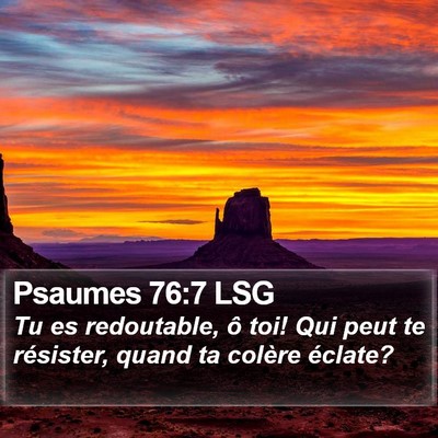 Psaumes 76:7 LSG Bible Verse Image