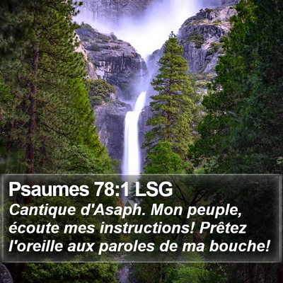 Psaumes 78:1 LSG Bible Verse Image