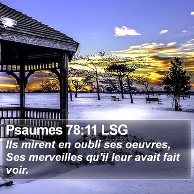 Psaumes 78:11 LSG Bible Verse Image