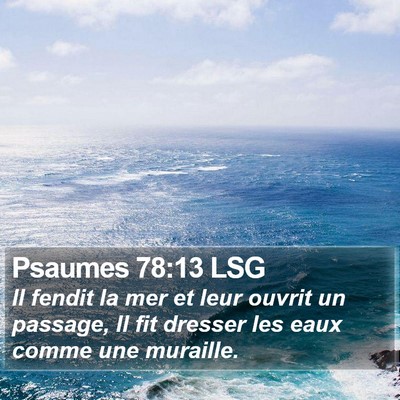Psaumes 78:13 LSG Bible Verse Image