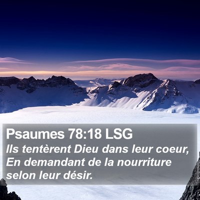 Psaumes 78:18 LSG Bible Verse Image