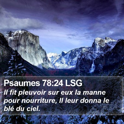 Psaumes 78:24 LSG Bible Verse Image