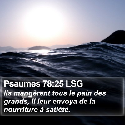 Psaumes 78:25 LSG Bible Verse Image