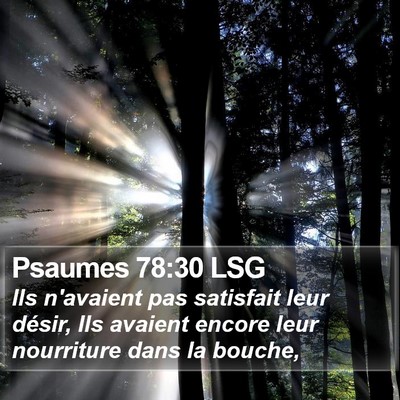 Psaumes 78:30 LSG Bible Verse Image