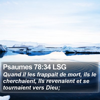 Psaumes 78:34 LSG Bible Verse Image
