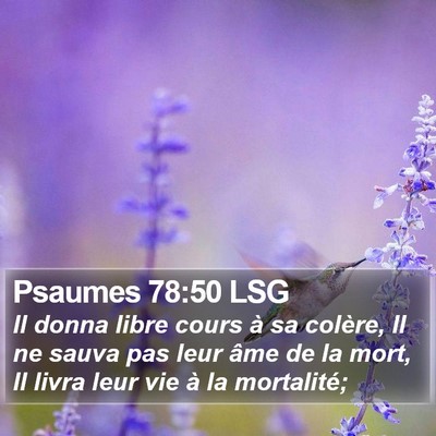 Psaumes 78:50 LSG Bible Verse Image