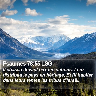 Psaumes 78:55 LSG Bible Verse Image
