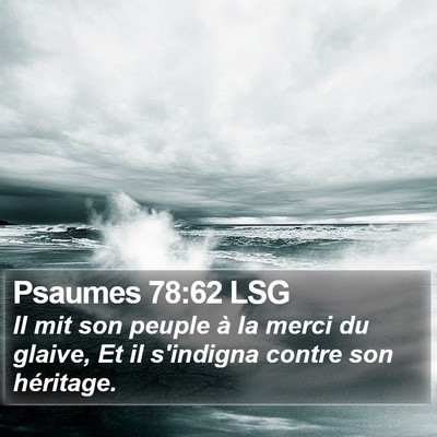 Psaumes 78:62 LSG Bible Verse Image