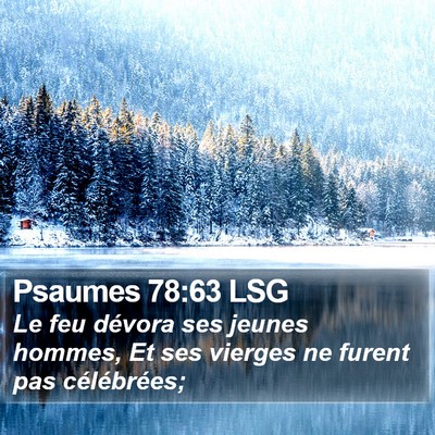 Psaumes 78:63 LSG Bible Verse Image