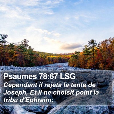 Psaumes 78:67 LSG Bible Verse Image