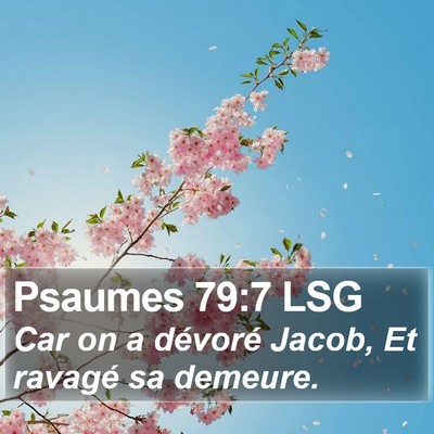 Psaumes 79:7 LSG Bible Verse Image