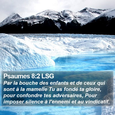 Psaumes 8:2 LSG Bible Verse Image
