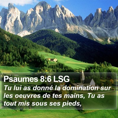 Psaumes 8:6 LSG Bible Verse Image