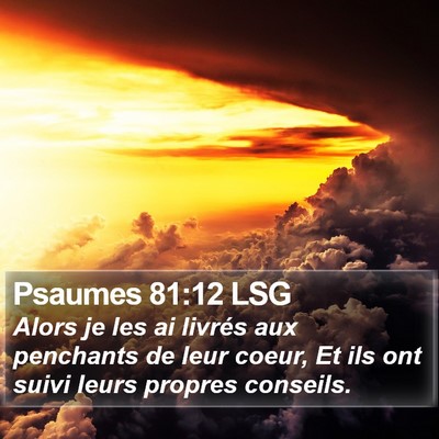 Psaumes 81:12 LSG Bible Verse Image