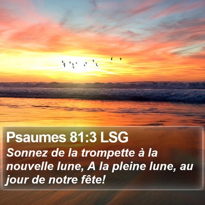 Psaumes 81:3 LSG Bible Verse Image