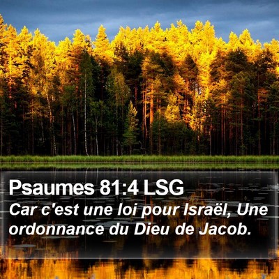 Psaumes 81:4 LSG Bible Verse Image