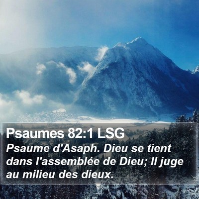 Psaumes 82:1 LSG Bible Verse Image