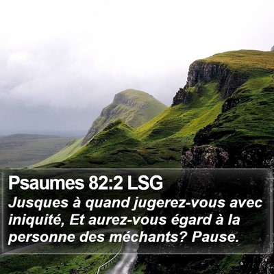 Psaumes 82:2 LSG Bible Verse Image