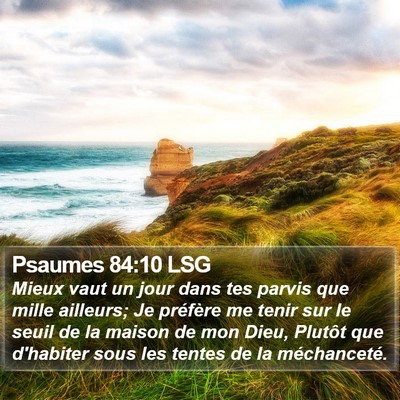 Psaumes 84:10 LSG Bible Verse Image