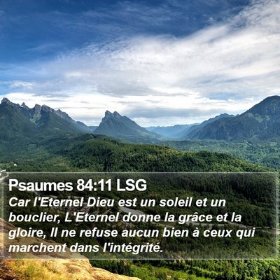 Psaumes 84:11 LSG Bible Verse Image