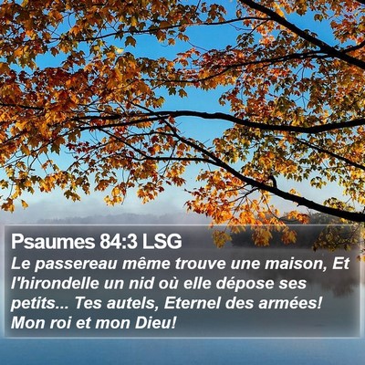 Psaumes 84:3 LSG Bible Verse Image