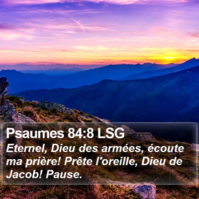 Psaumes 84:8 LSG Bible Verse Image