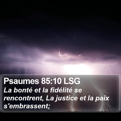 Psaumes 85:10 LSG Bible Verse Image