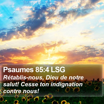 Psaumes 85:4 LSG Bible Verse Image