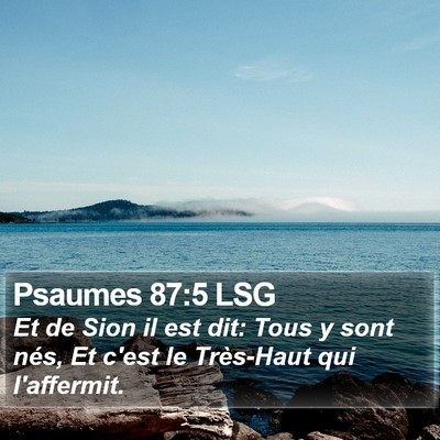 Psaumes 87:5 LSG Bible Verse Image