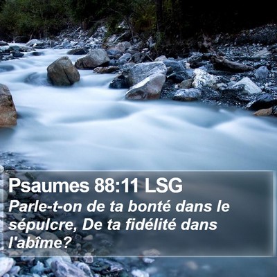 Psaumes 88:11 LSG Bible Verse Image