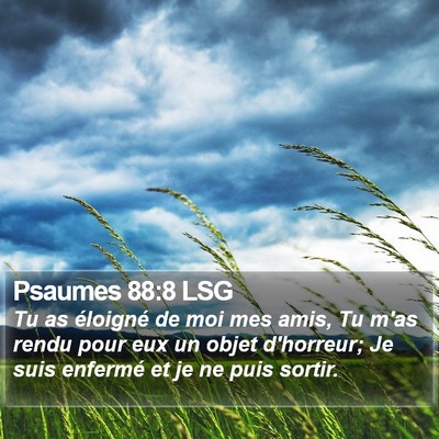 Psaumes 88:8 LSG Bible Verse Image