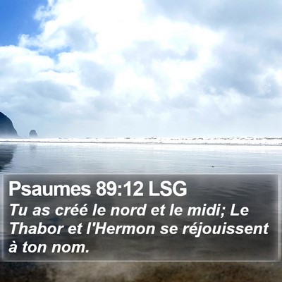 Psaumes 89:12 LSG Bible Verse Image