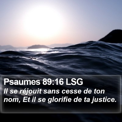 Psaumes 89:16 LSG Bible Verse Image